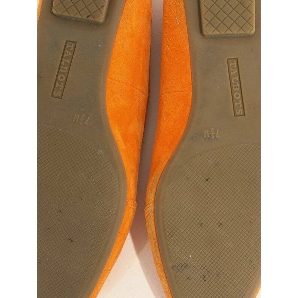 Talbots Francesca Link Suede Leather Driving Flats Orange Size 7.5 - Picture 12 of 12